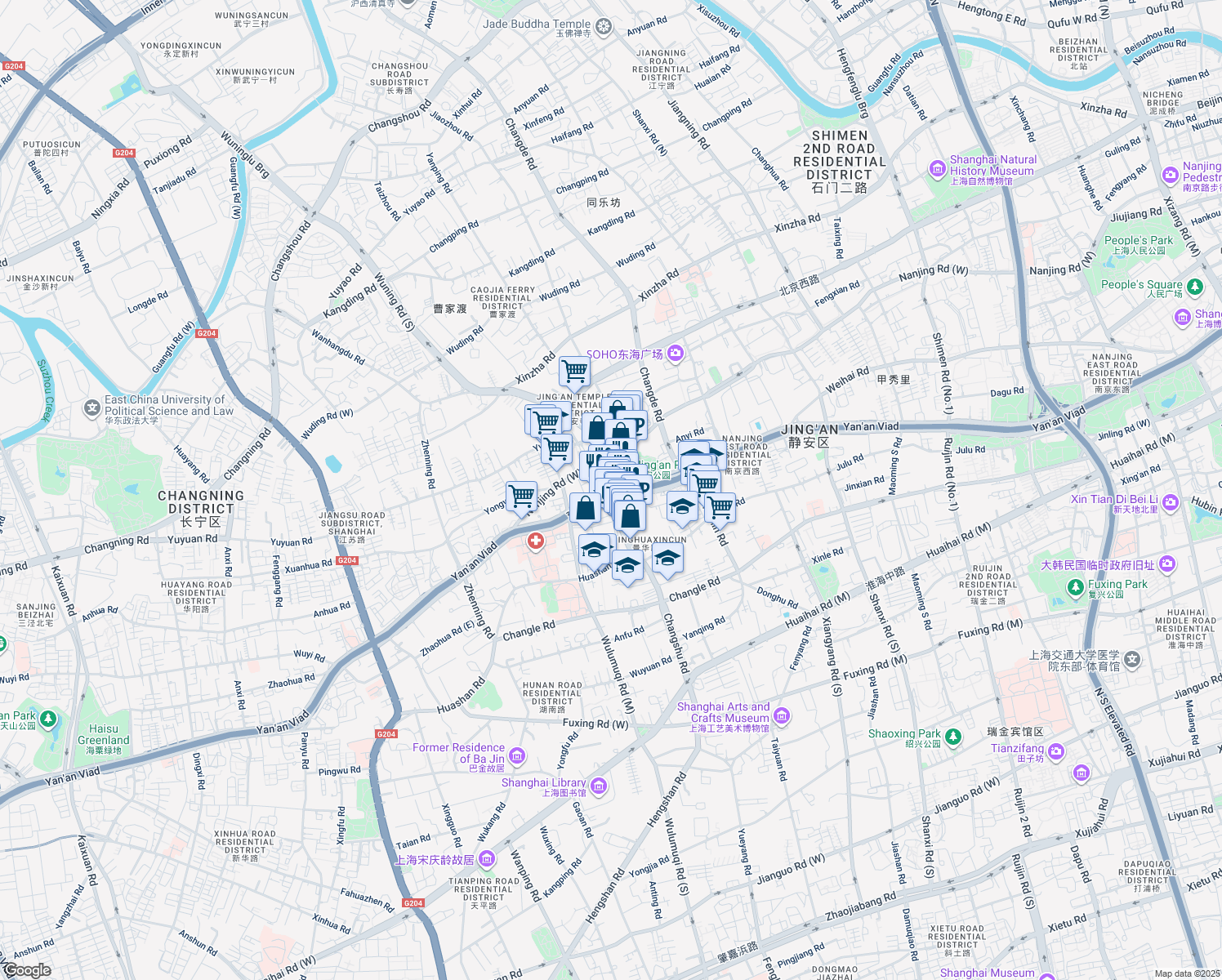 map of restaurants, bars, coffee shops, grocery stores, and more near in 