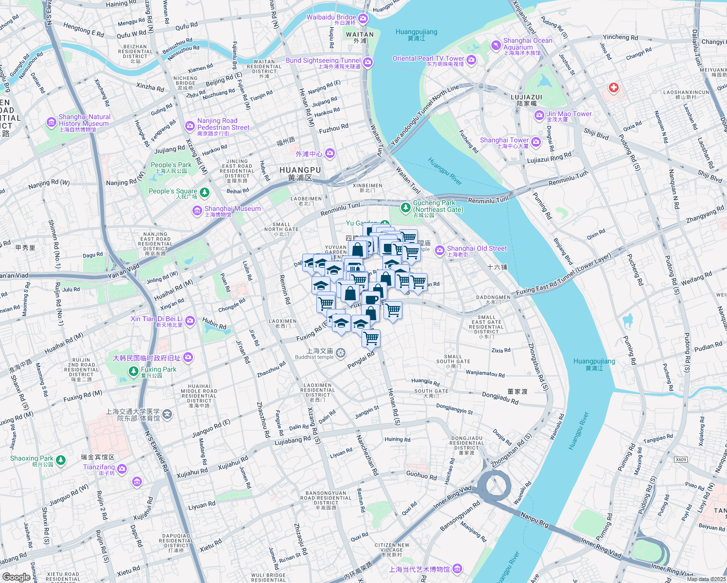 map of restaurants, bars, coffee shops, grocery stores, and more near in 