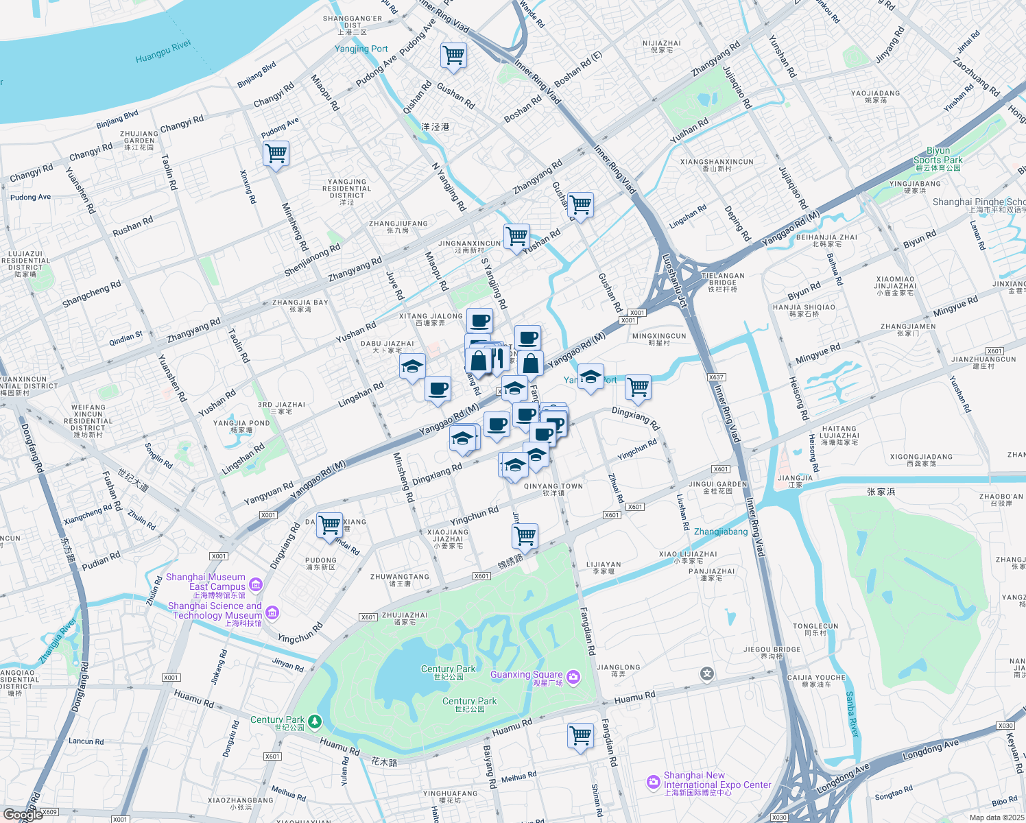 map of restaurants, bars, coffee shops, grocery stores, and more near in 