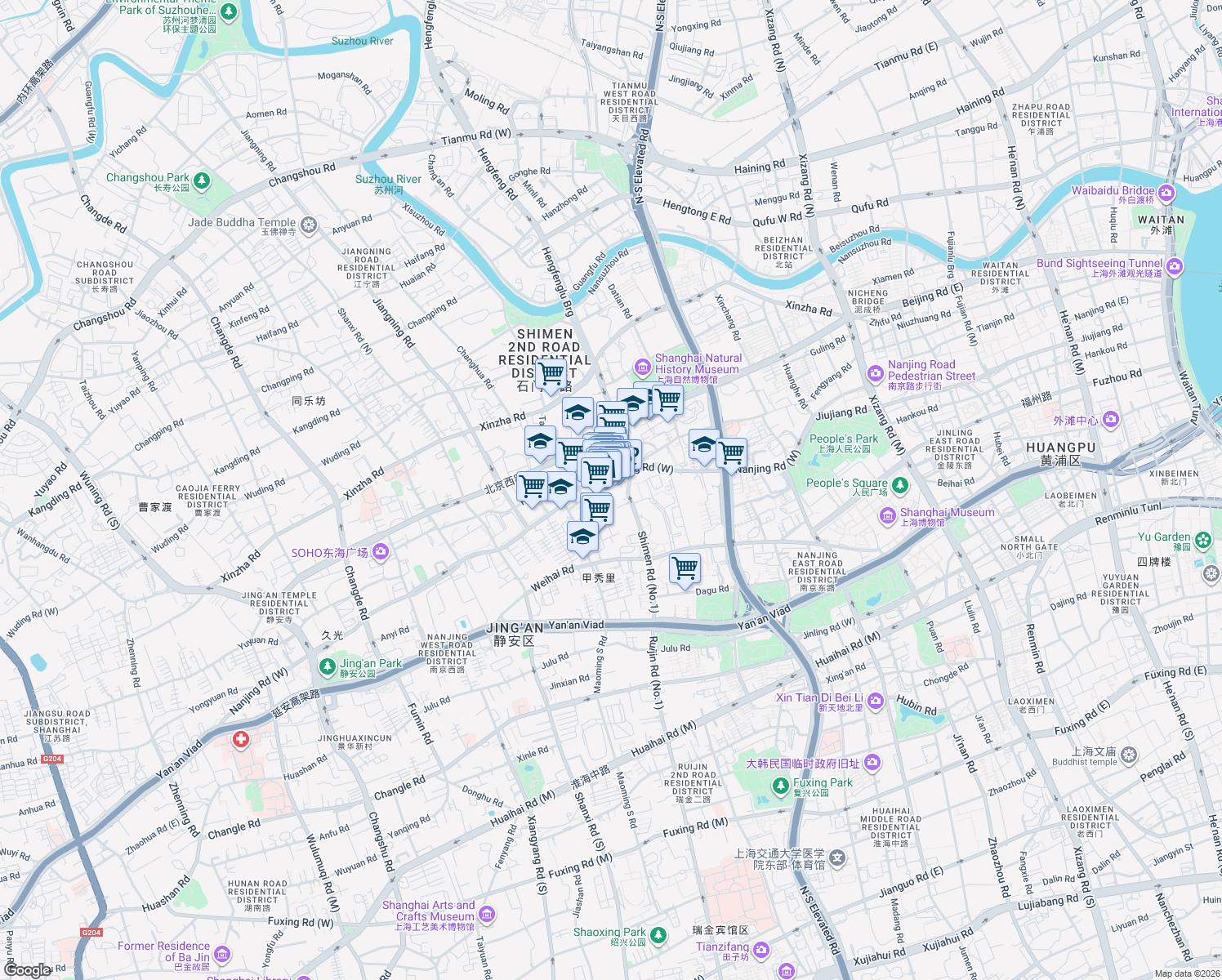 map of restaurants, bars, coffee shops, grocery stores, and more near in 