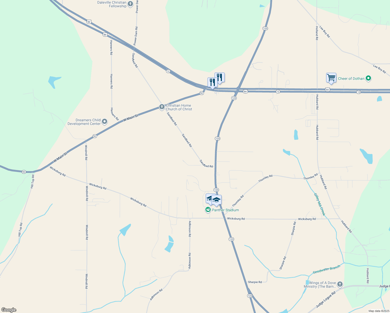 1230 Sandbed Road, Newton AL Walk Score