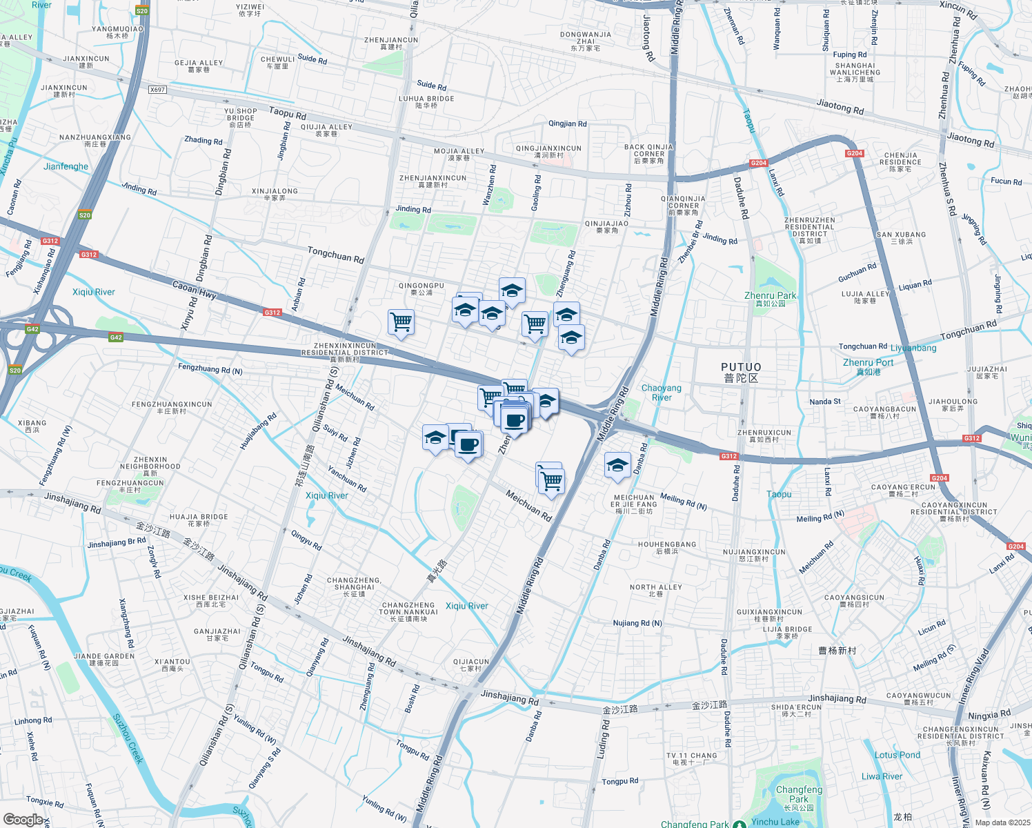 map of restaurants, bars, coffee shops, grocery stores, and more near in 