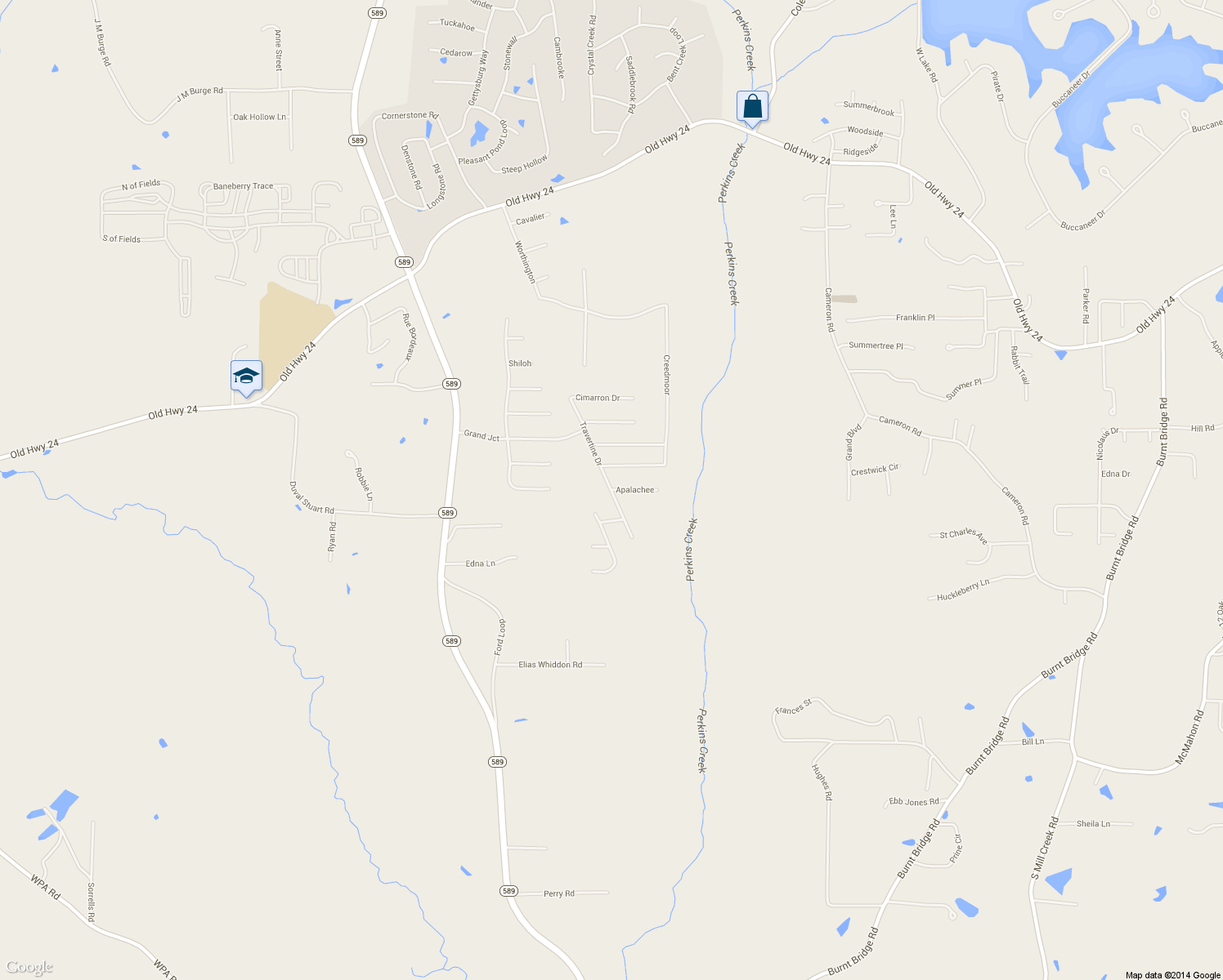 map of restaurants, bars, coffee shops, grocery stores, and more near 2 Apalachee in Hattiesburg