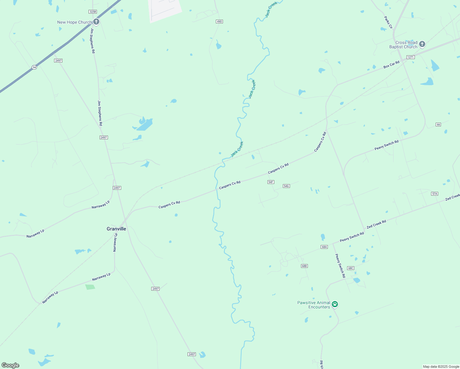 map of restaurants, bars, coffee shops, grocery stores, and more near County Road 54C in Lufkin