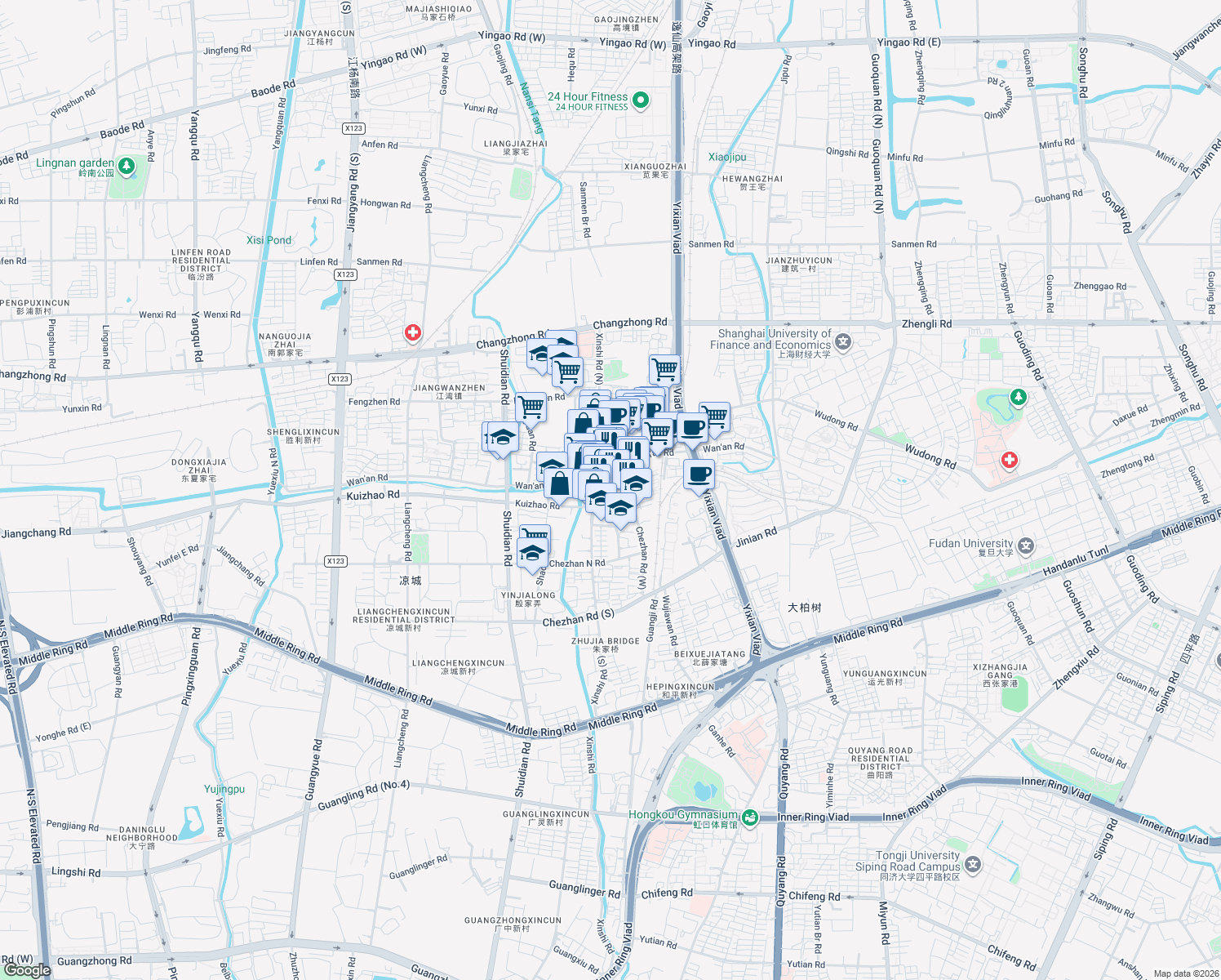 map of restaurants, bars, coffee shops, grocery stores, and more near in 