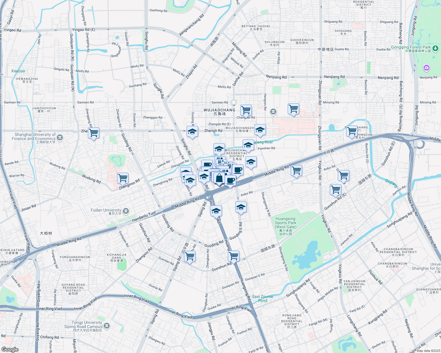 map of restaurants, bars, coffee shops, grocery stores, and more near in 