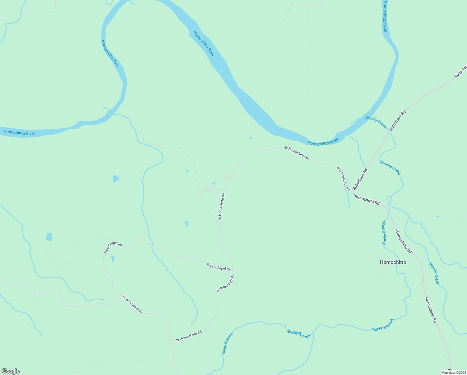 map of restaurants, bars, coffee shops, grocery stores, and more near 6746 West Homochitto Road in Gloster