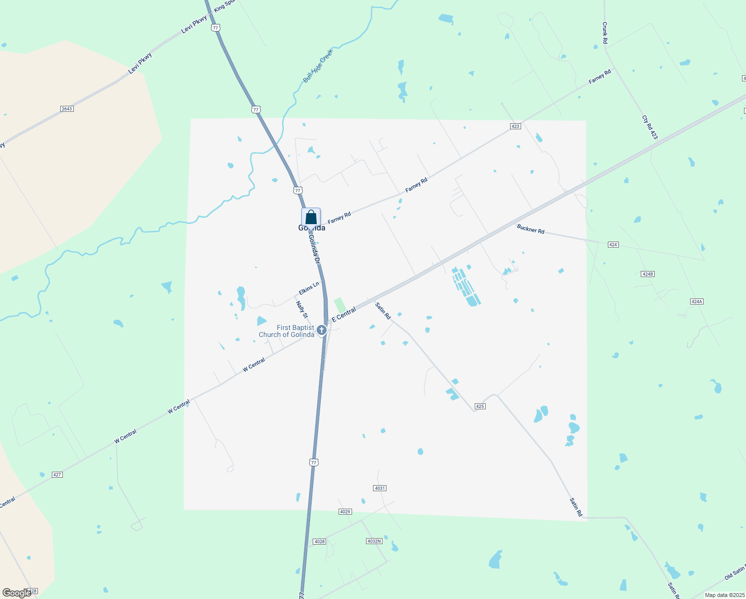 map of restaurants, bars, coffee shops, grocery stores, and more near 299 East Central in Chilton
