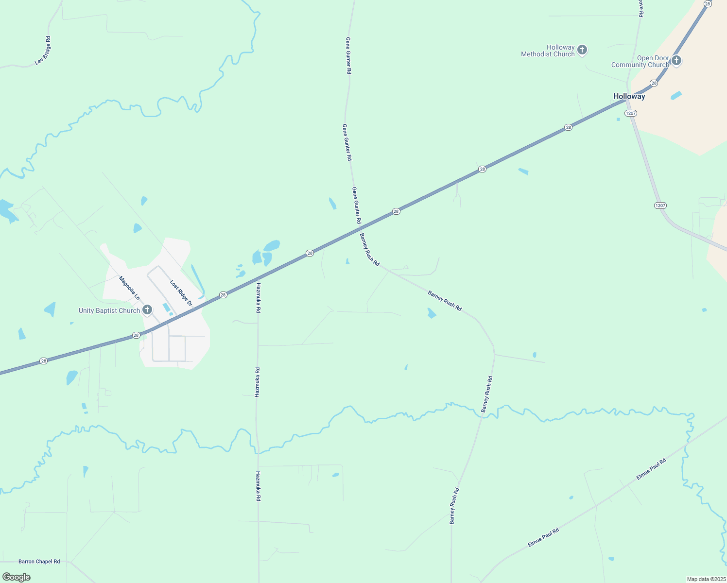 map of restaurants, bars, coffee shops, grocery stores, and more near 18 McGinty Road in Deville