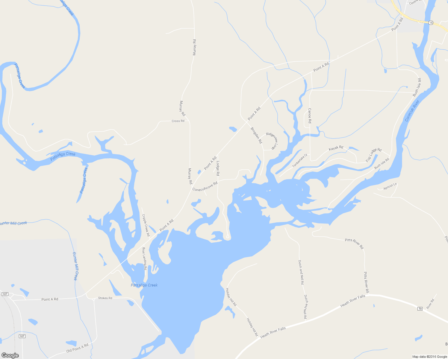 map of restaurants, bars, coffee shops, grocery stores, and more near Conecuh Cove Road in Andalusia