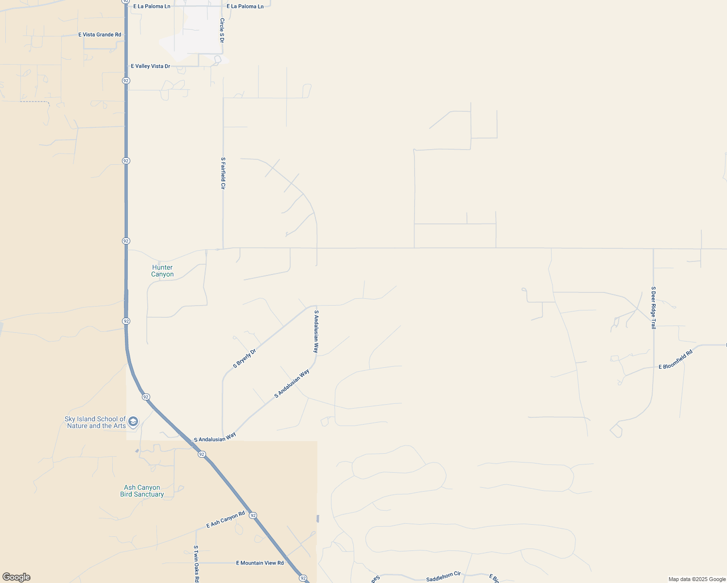 map of restaurants, bars, coffee shops, grocery stores, and more near 8960 South Bryerly Place in Hereford