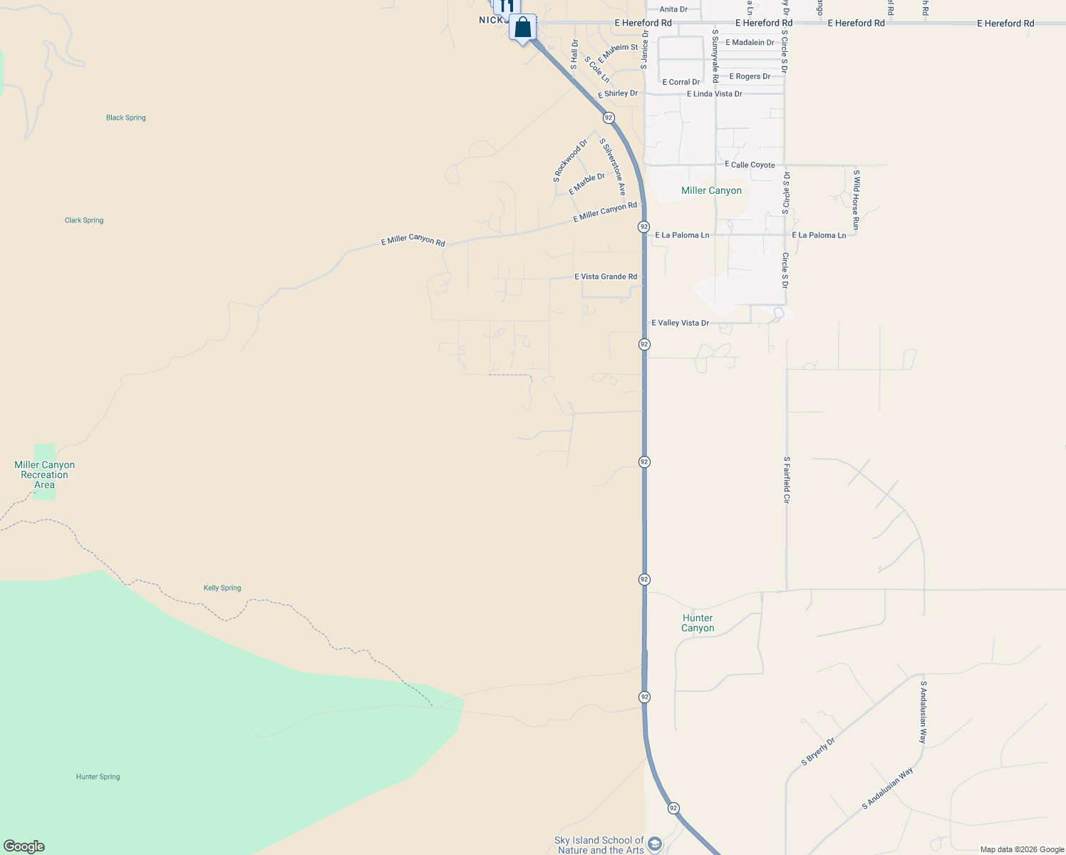 map of restaurants, bars, coffee shops, grocery stores, and more near 4785 East Dead Bear Draw in Hereford