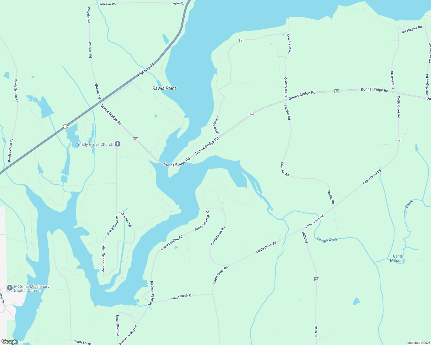 map of restaurants, bars, coffee shops, grocery stores, and more near 30413 Sandy Landing Road in Andalusia