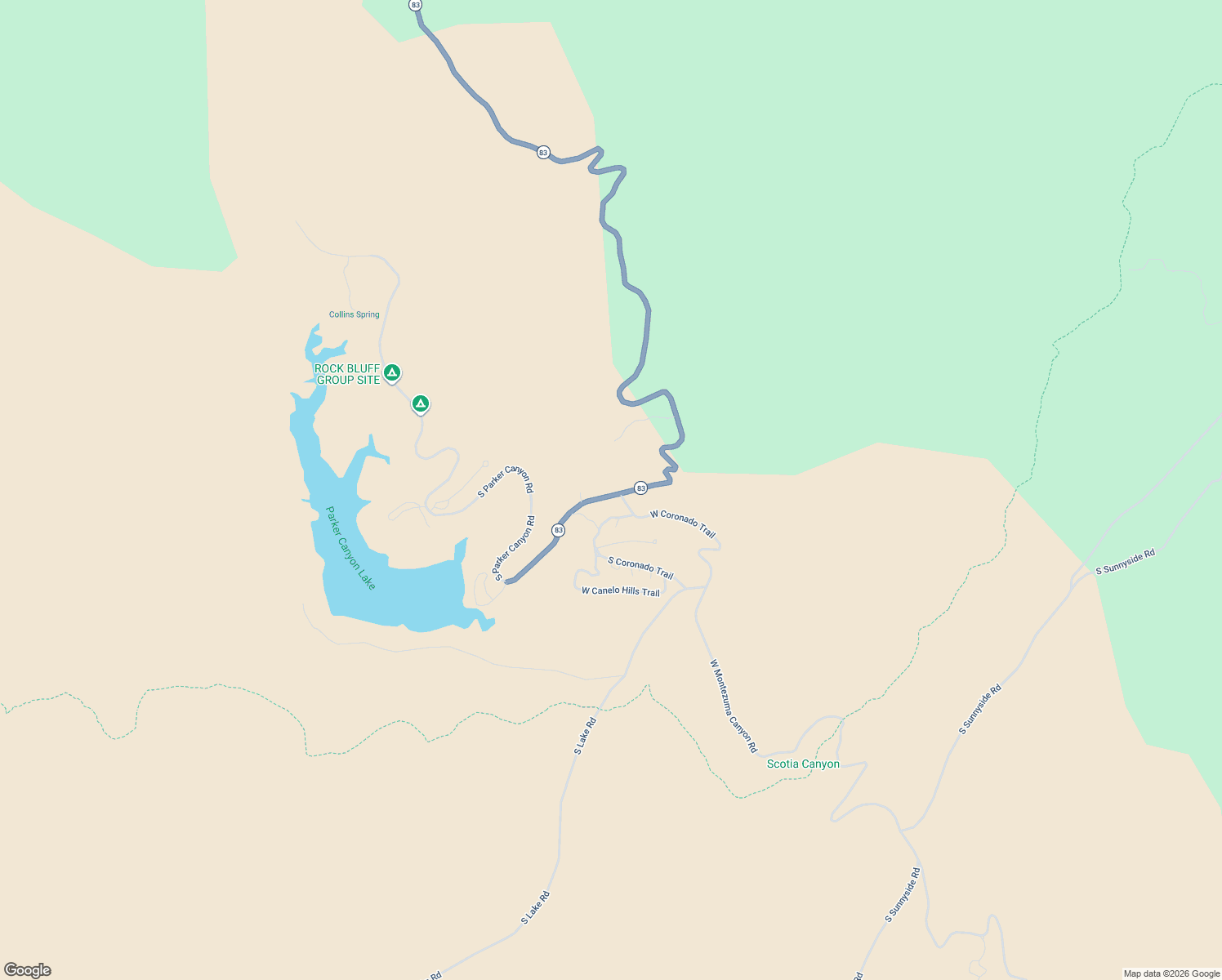 map of restaurants, bars, coffee shops, grocery stores, and more near South Parker Canyon Road in Elgin