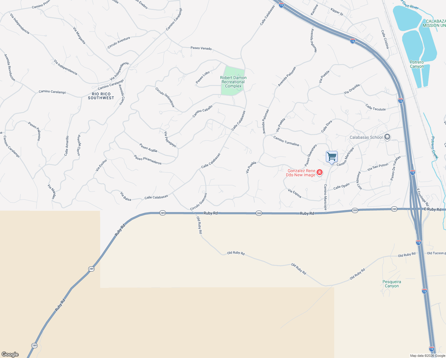 map of restaurants, bars, coffee shops, grocery stores, and more near 340 Nuevo Leon Court in Rio Rico