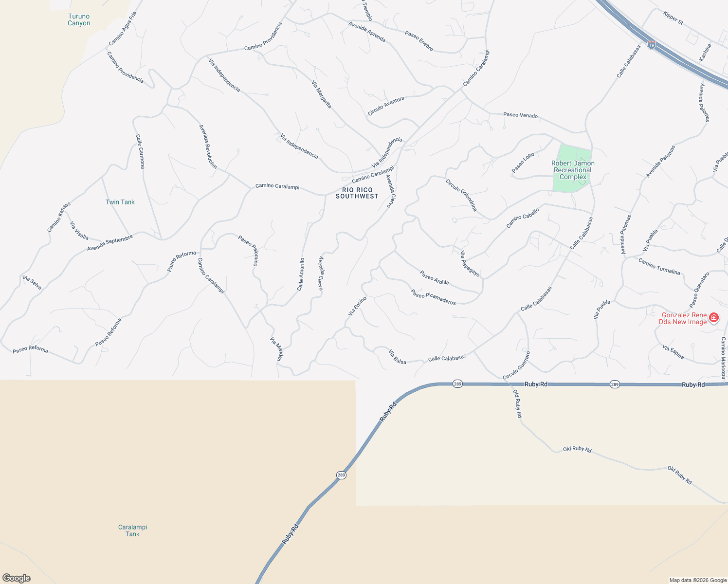map of restaurants, bars, coffee shops, grocery stores, and more near 424 Via Encino in Rio Rico