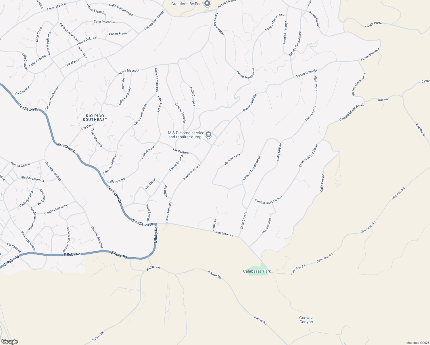 map of restaurants, bars, coffee shops, grocery stores, and more near 384 Via Aloe Vera in Rio Rico