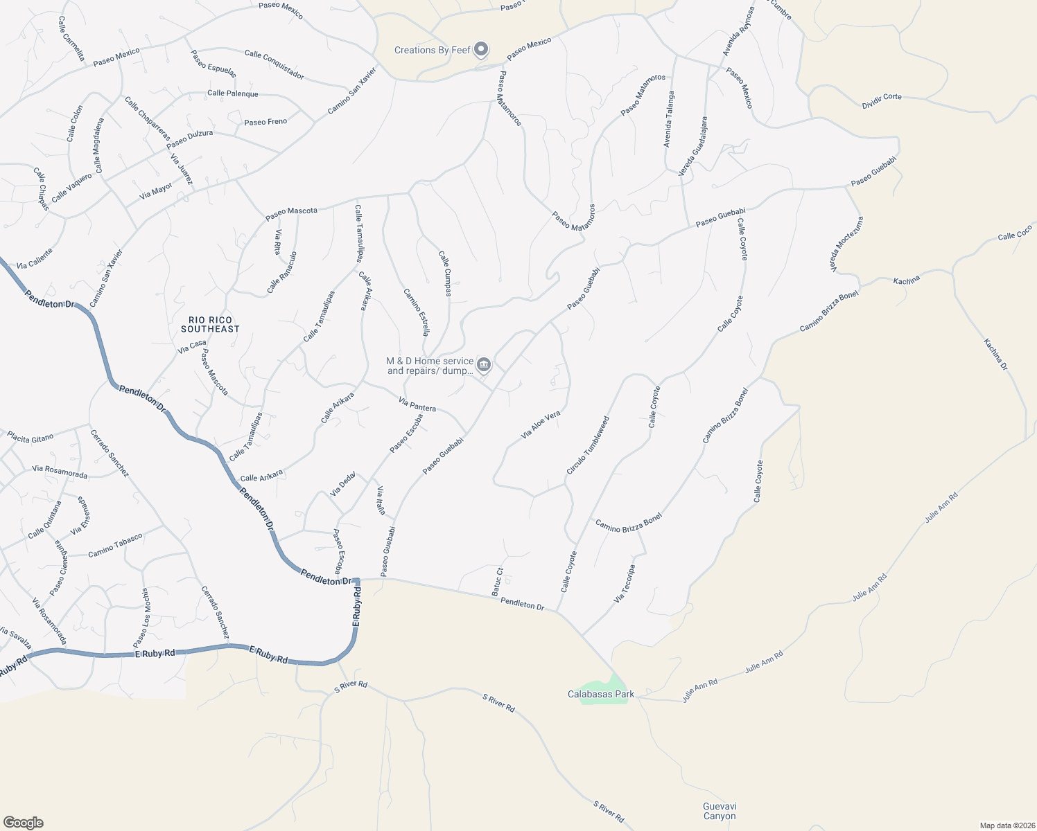 map of restaurants, bars, coffee shops, grocery stores, and more near 384 Via Aloe Vera in Rio Rico