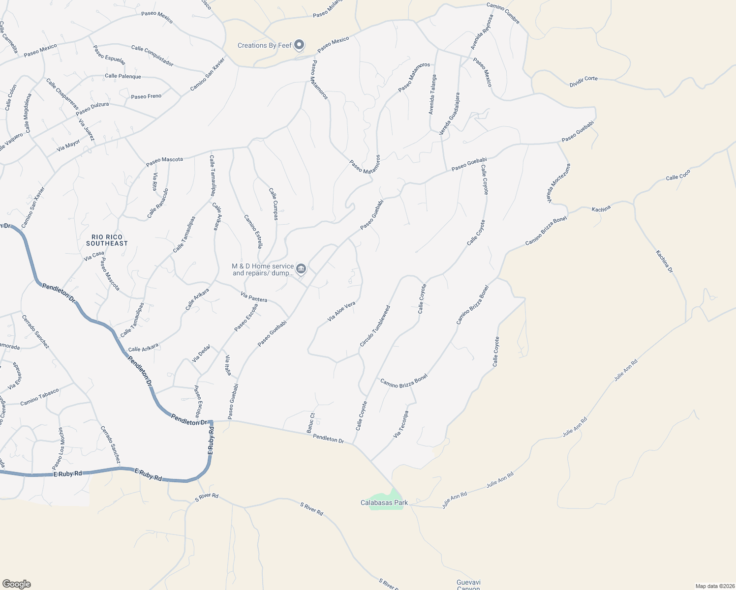 map of restaurants, bars, coffee shops, grocery stores, and more near 389 Via Aloe Vera in Rio Rico