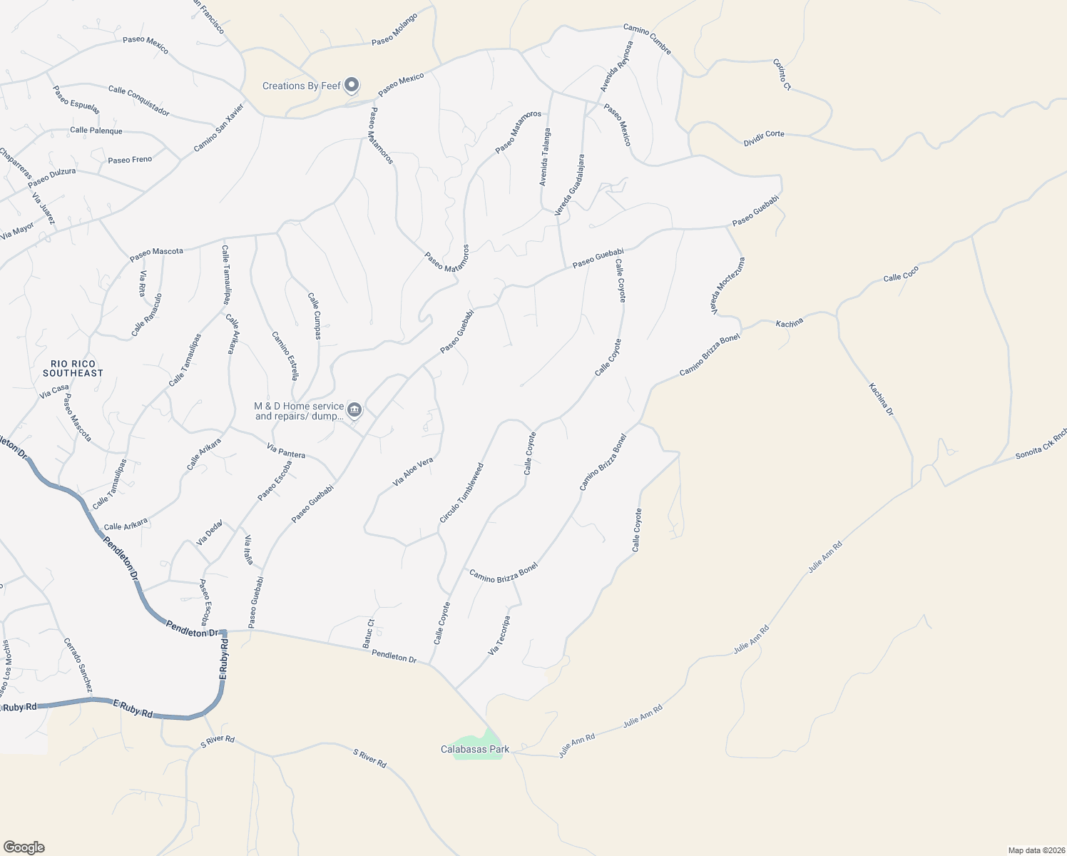 map of restaurants, bars, coffee shops, grocery stores, and more near 992 Circulo Tumbleweed in Rio Rico