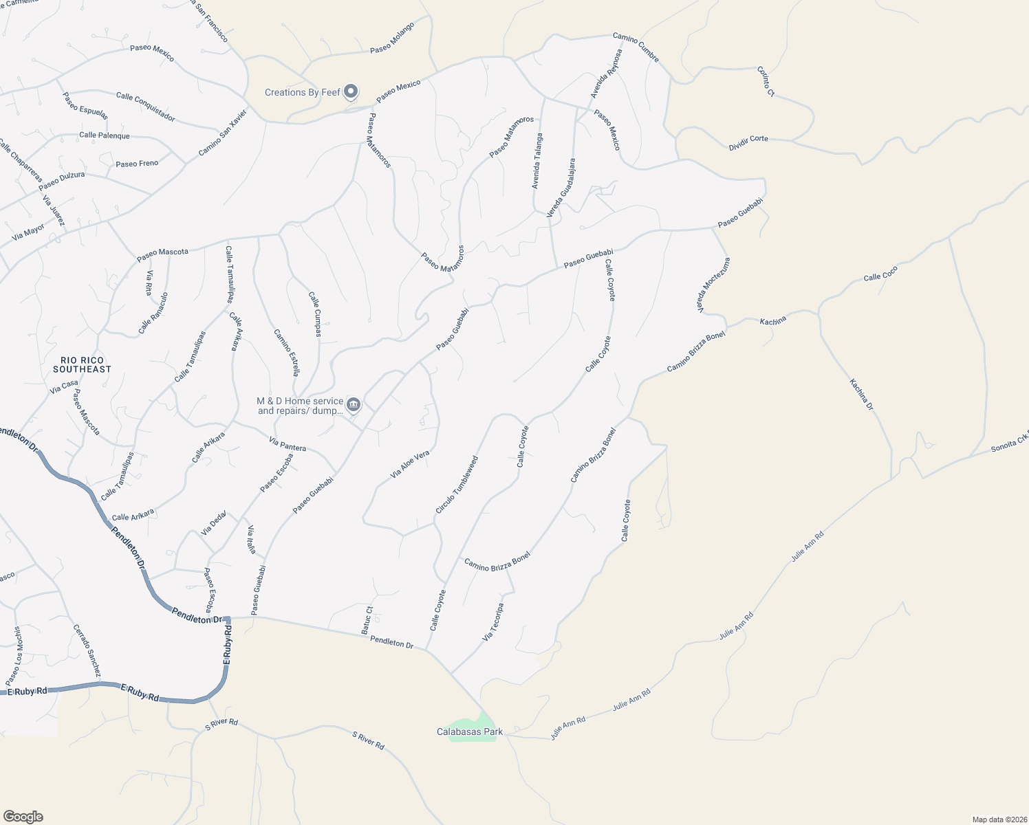 map of restaurants, bars, coffee shops, grocery stores, and more near 992 Circulo Tumbleweed in Rio Rico