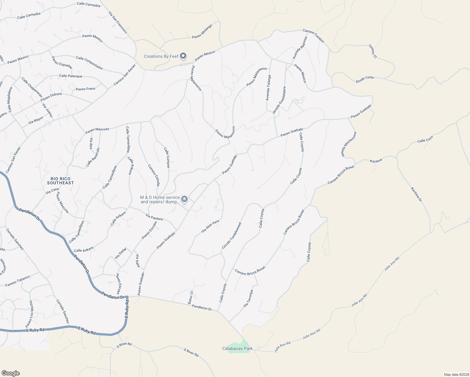 map of restaurants, bars, coffee shops, grocery stores, and more near 389 Tala Court in Rio Rico