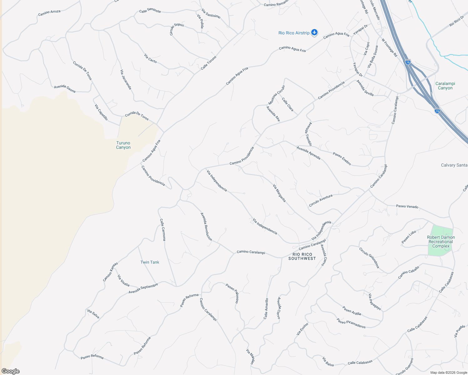 map of restaurants, bars, coffee shops, grocery stores, and more near 1050 Via Independencia in Rio Rico