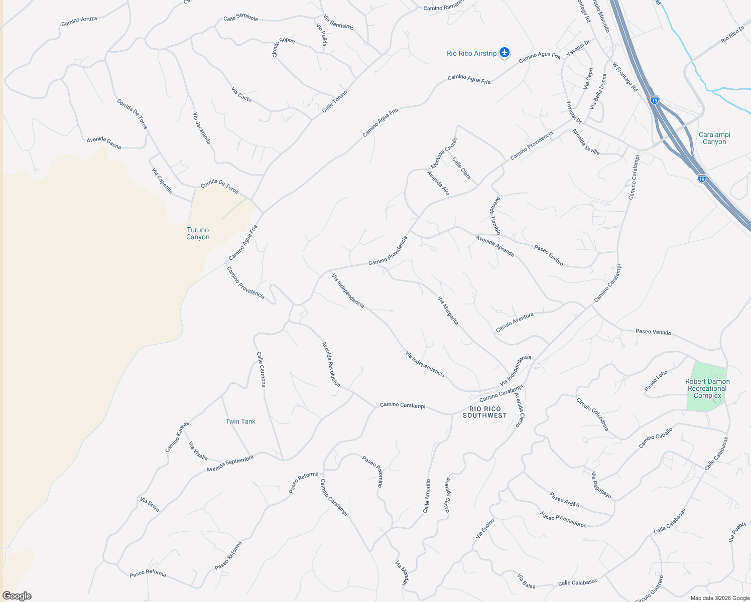 map of restaurants, bars, coffee shops, grocery stores, and more near 1050 Via Independencia in Rio Rico