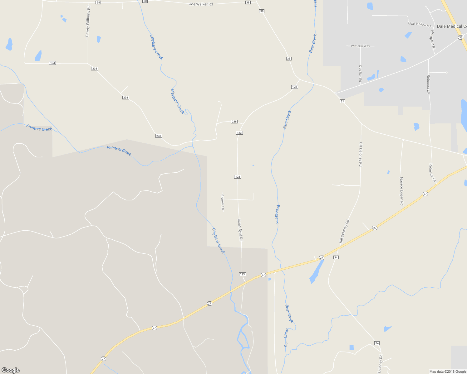 map of restaurants, bars, coffee shops, grocery stores, and more near 783 County Road 123 in Ozark