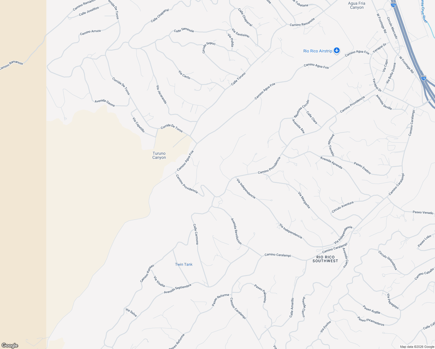 map of restaurants, bars, coffee shops, grocery stores, and more near 1033 La Vista Court in Rio Rico