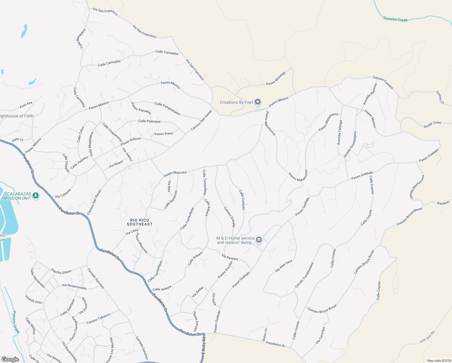 map of restaurants, bars, coffee shops, grocery stores, and more near 1024 Calle Cumpas in Rio Rico