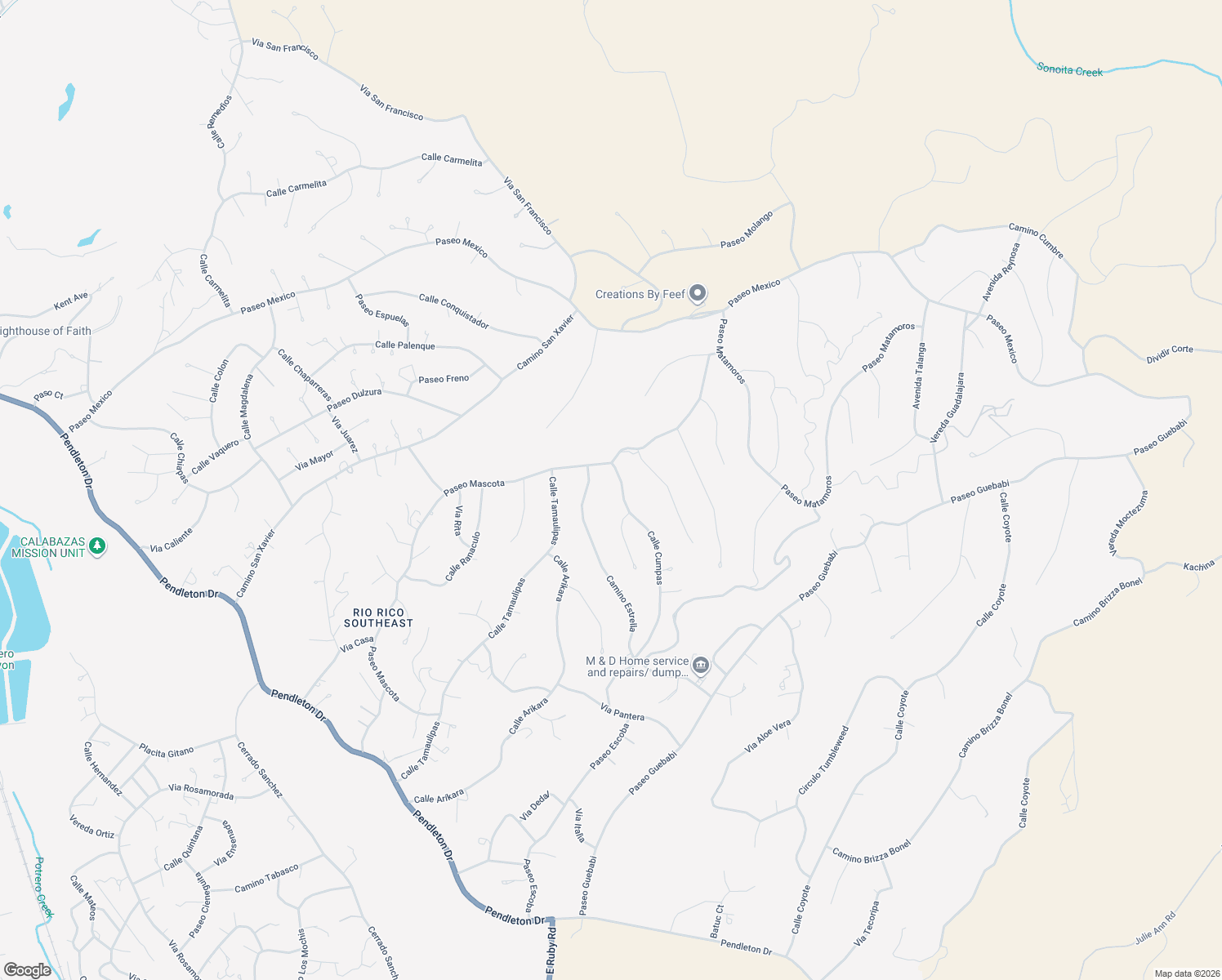 map of restaurants, bars, coffee shops, grocery stores, and more near 1024 Calle Cumpas in Rio Rico