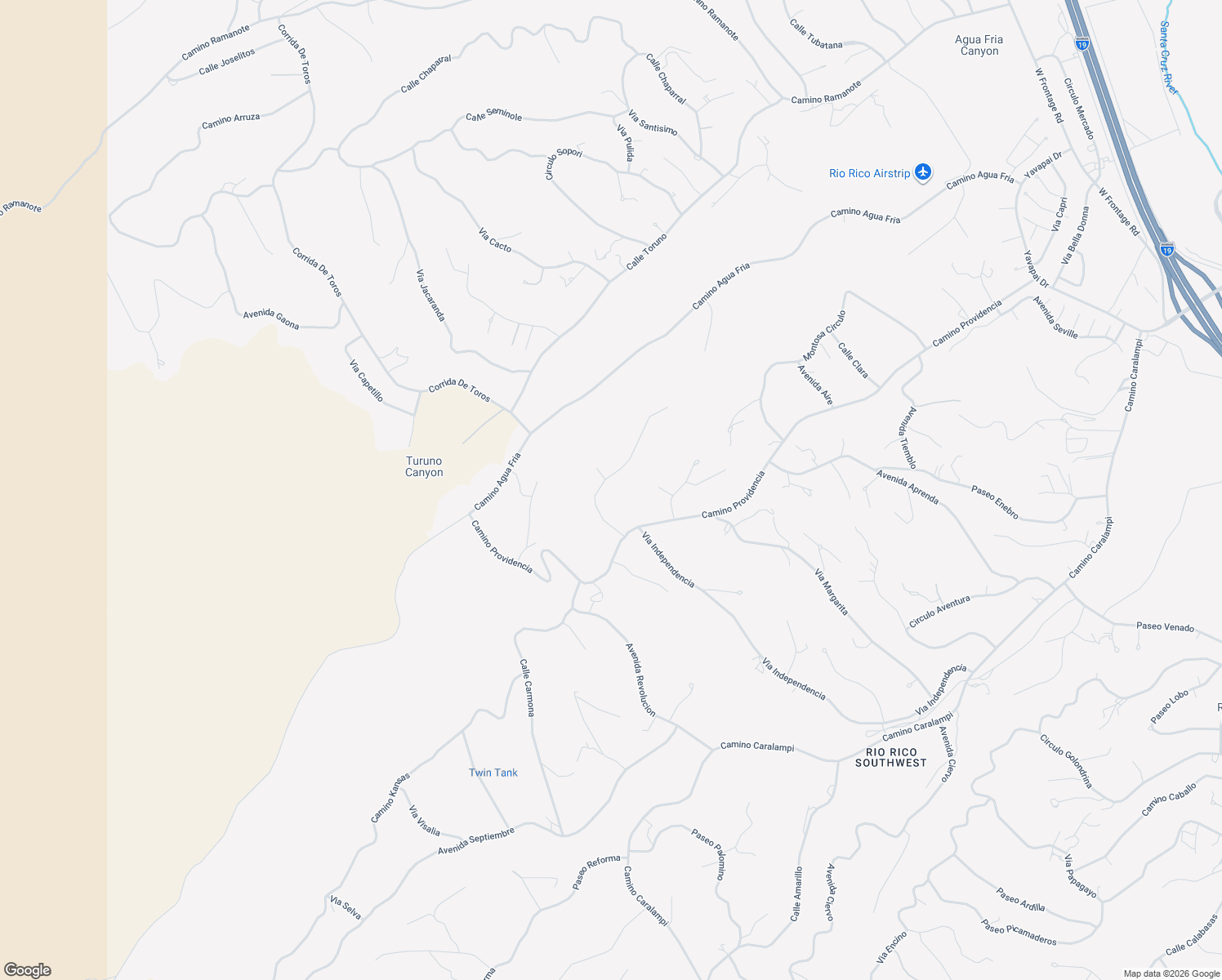 map of restaurants, bars, coffee shops, grocery stores, and more near 1039 La Vista Court in Rio Rico