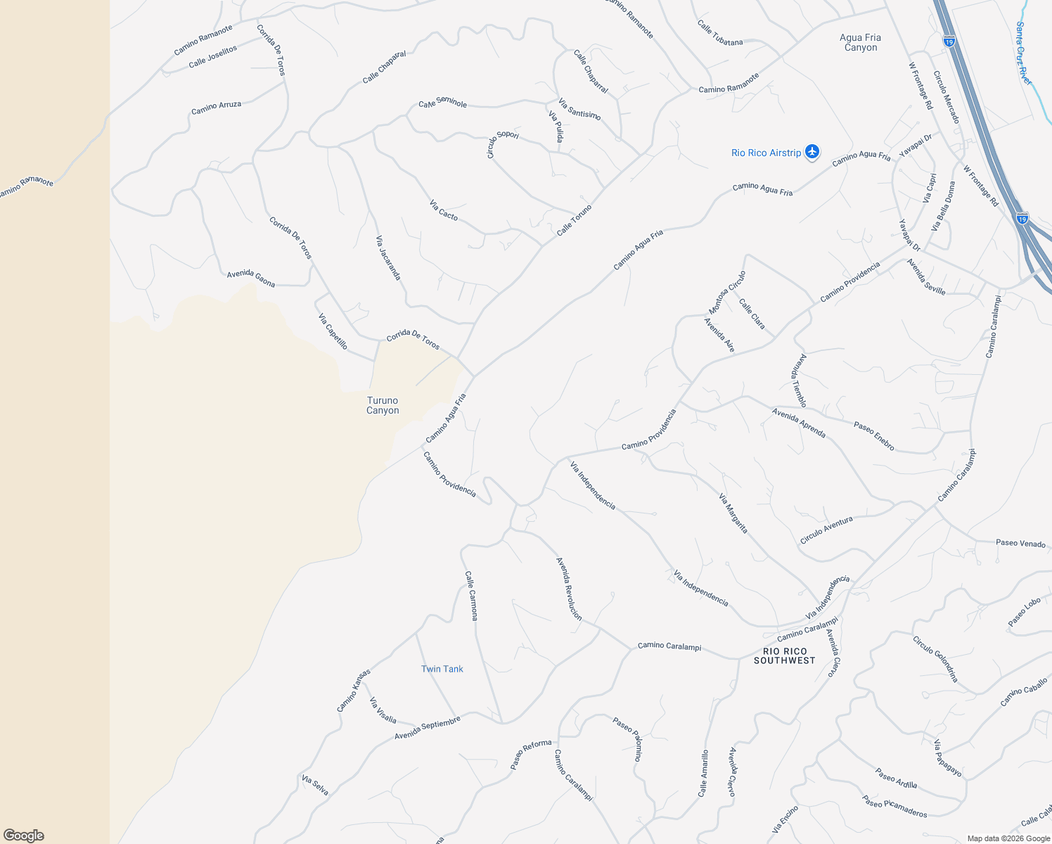 map of restaurants, bars, coffee shops, grocery stores, and more near 1039 La Vista Court in Rio Rico