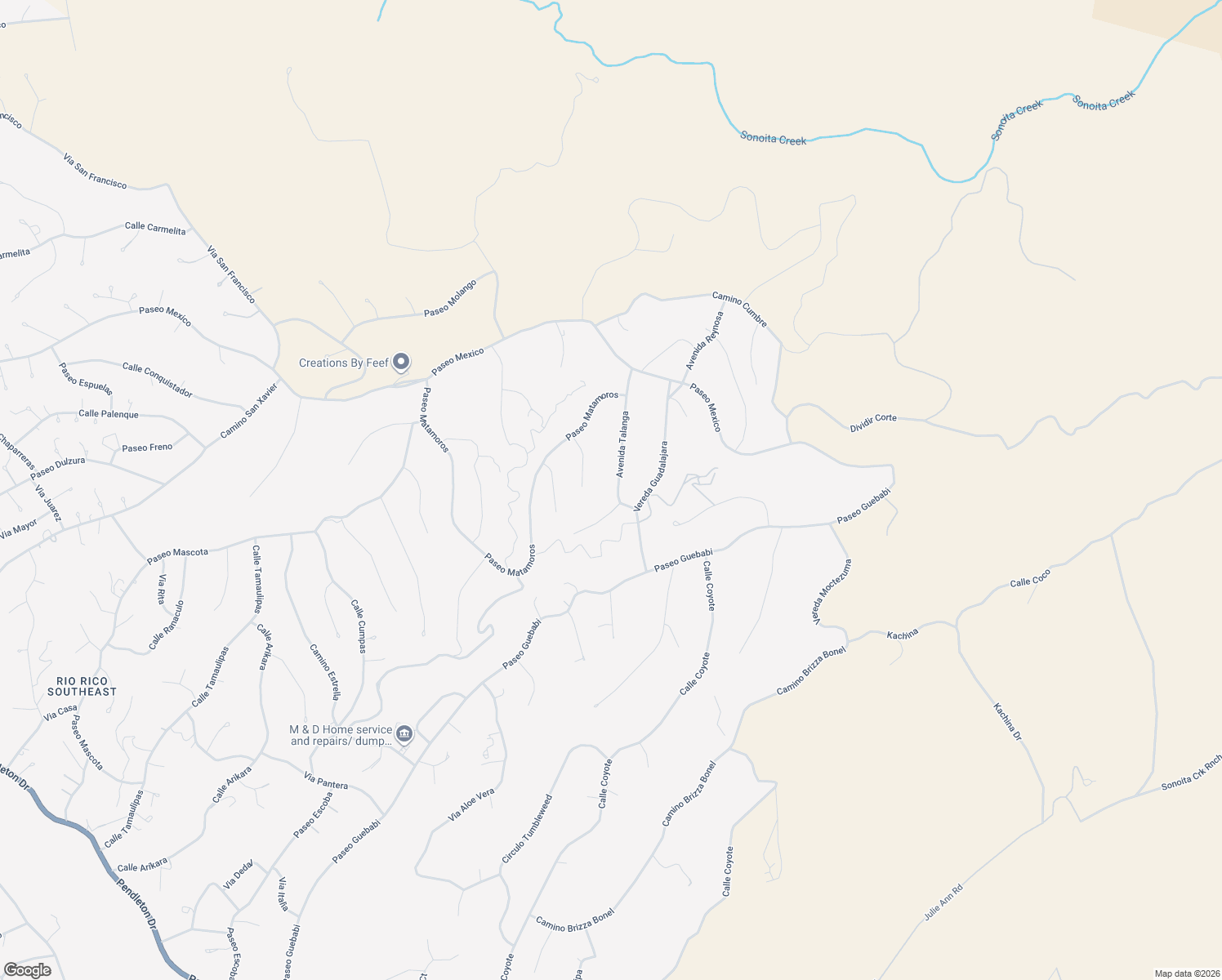 map of restaurants, bars, coffee shops, grocery stores, and more near 412 Sauzal Court in Rio Rico
