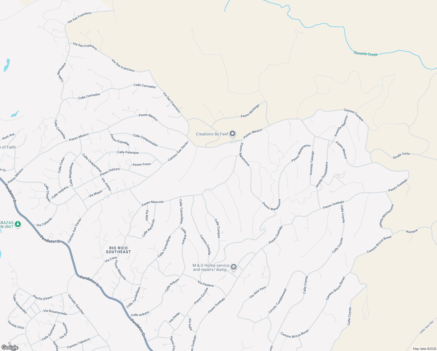 map of restaurants, bars, coffee shops, grocery stores, and more near 335 Progreso Court in Rio Rico