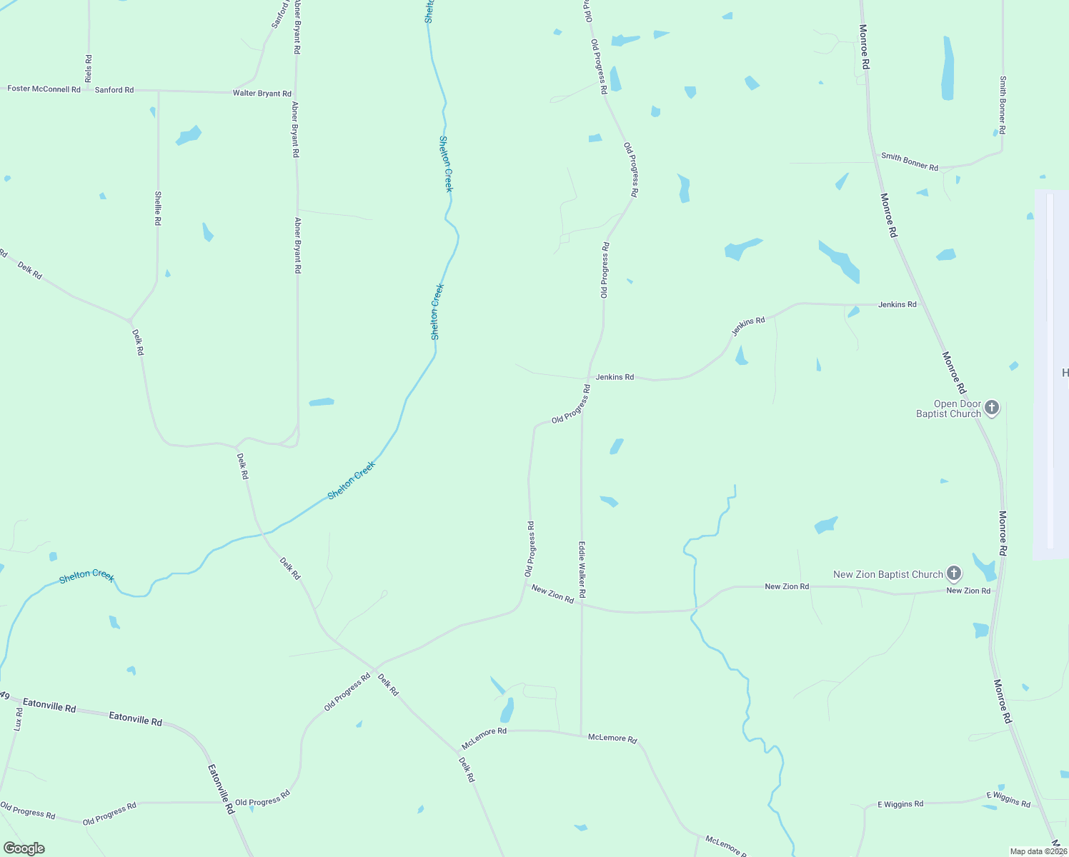 map of restaurants, bars, coffee shops, grocery stores, and more near Old Progress Road in Moselle