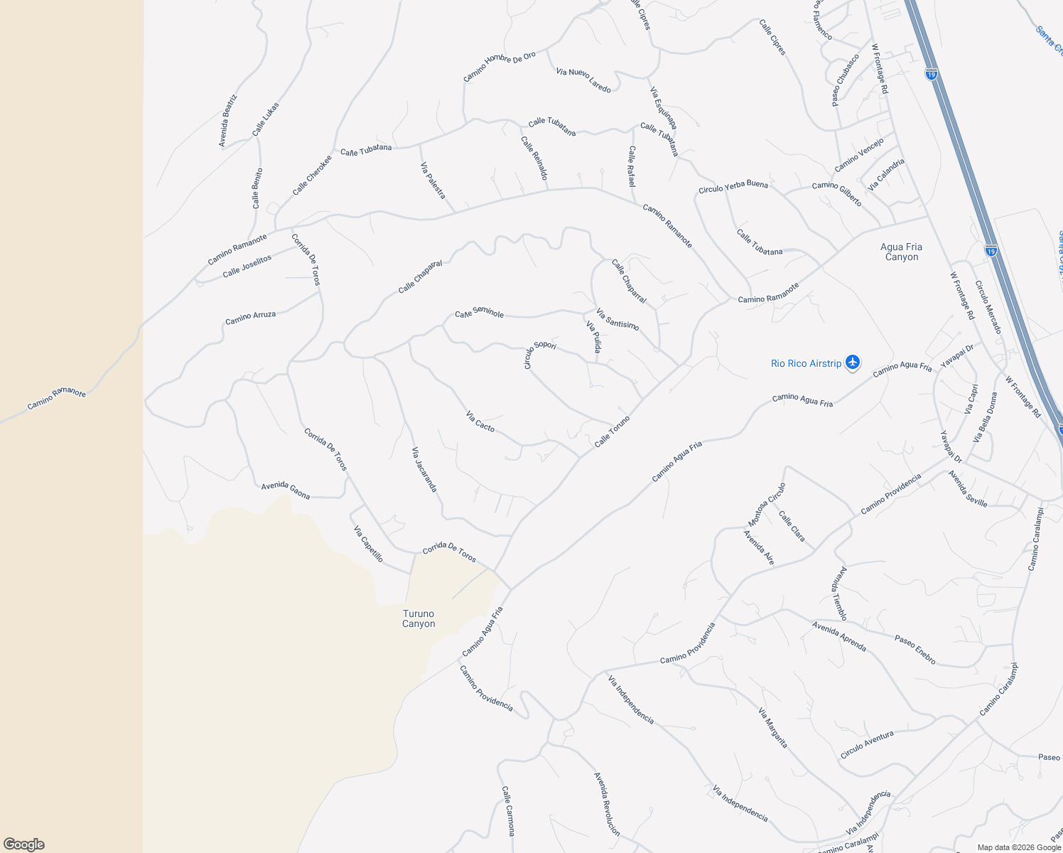 map of restaurants, bars, coffee shops, grocery stores, and more near 1122 Cita Court in Rio Rico