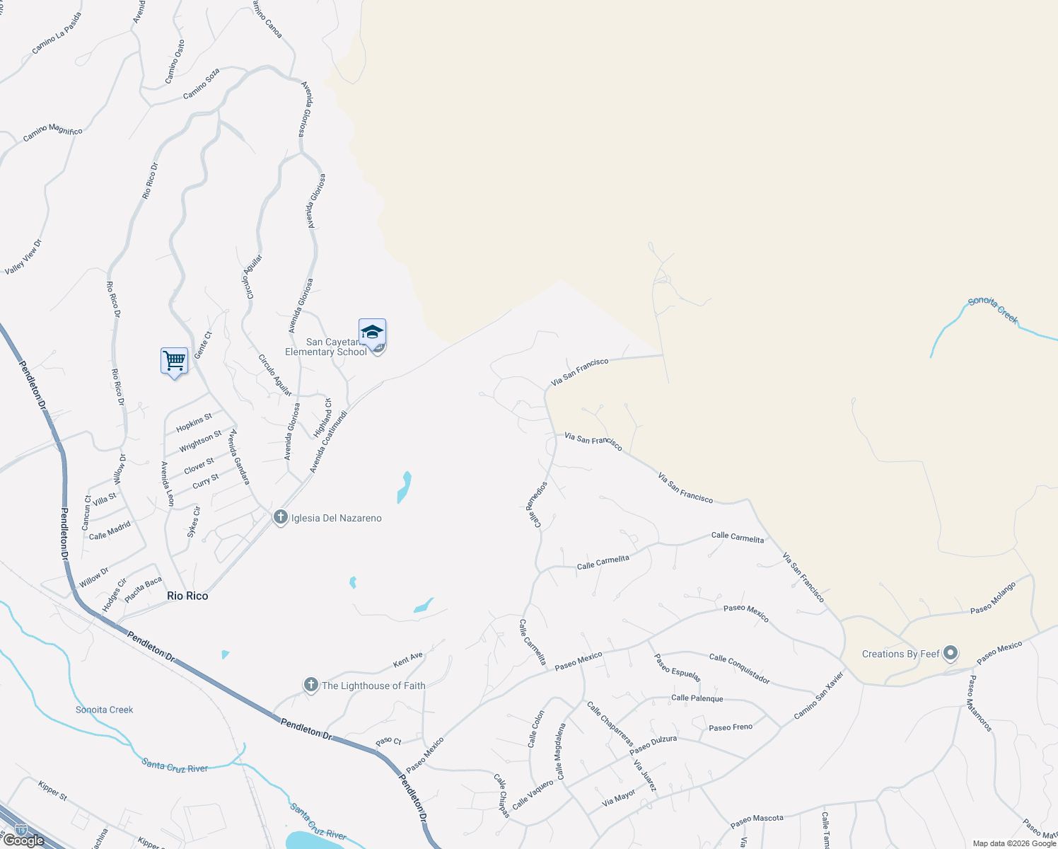 map of restaurants, bars, coffee shops, grocery stores, and more near 91 Circulo Penjamo in Rio Rico