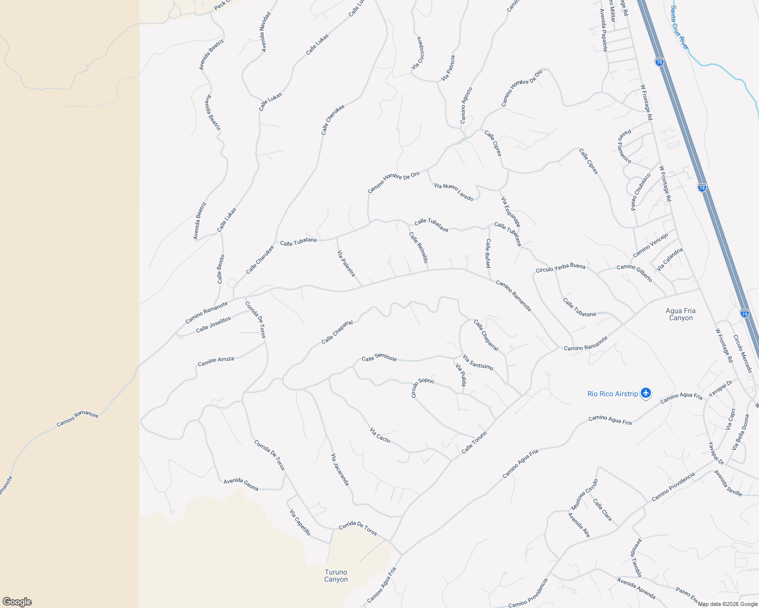 map of restaurants, bars, coffee shops, grocery stores, and more near 1239 Calle Chaparral in Rio Rico