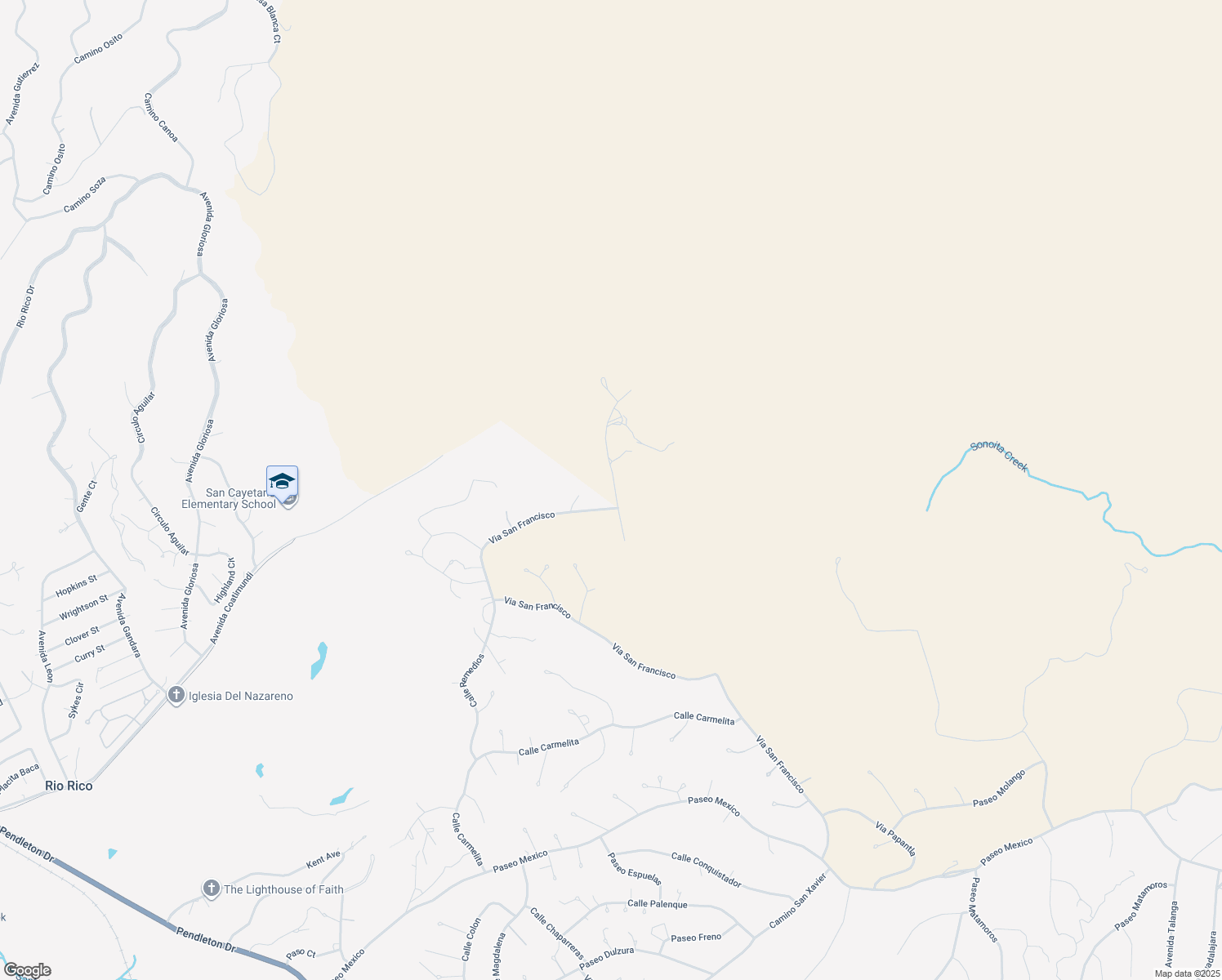 map of restaurants, bars, coffee shops, grocery stores, and more near 1224 Via San Francisco in Rio Rico