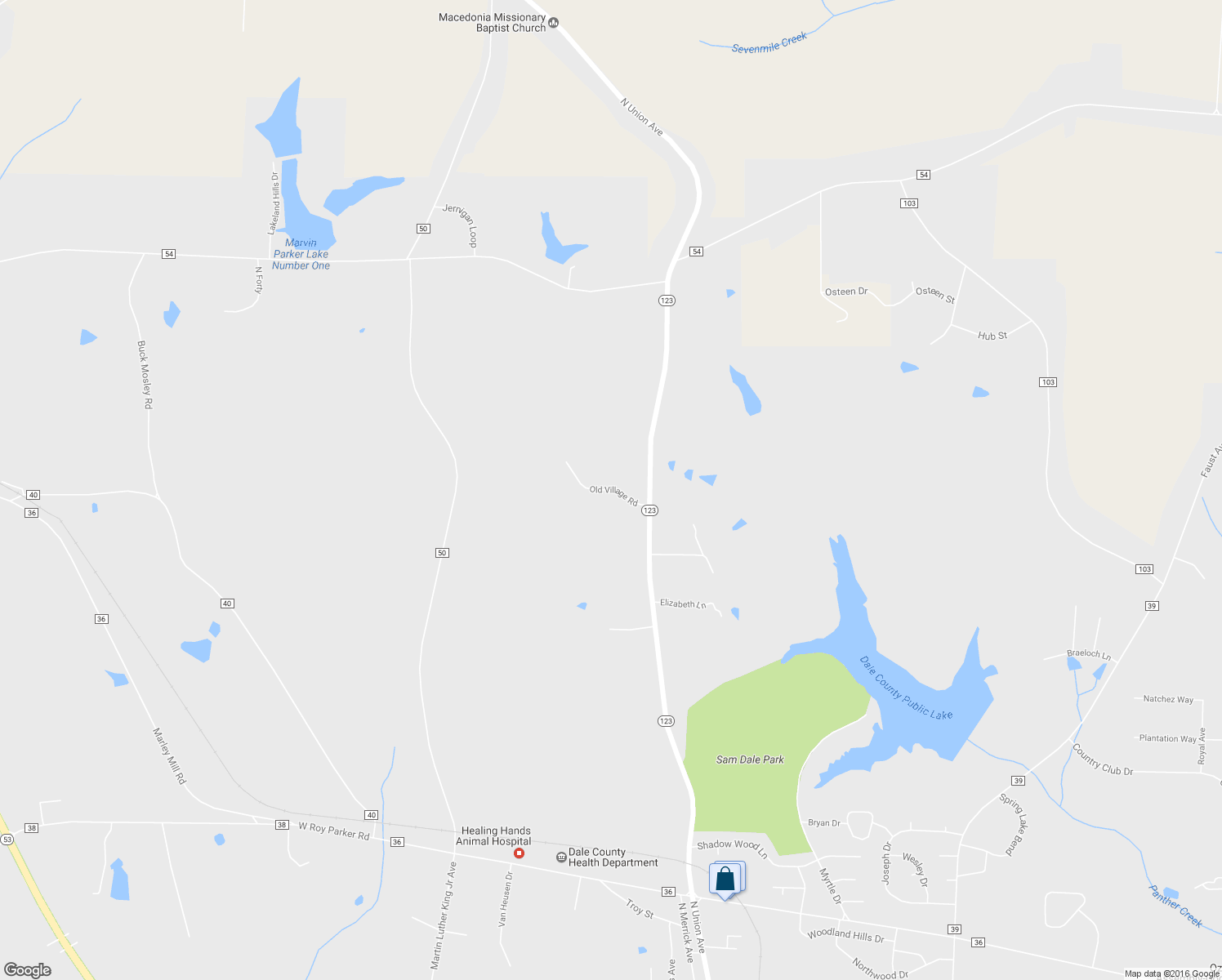 map of restaurants, bars, coffee shops, grocery stores, and more near Old English Road in Ozark