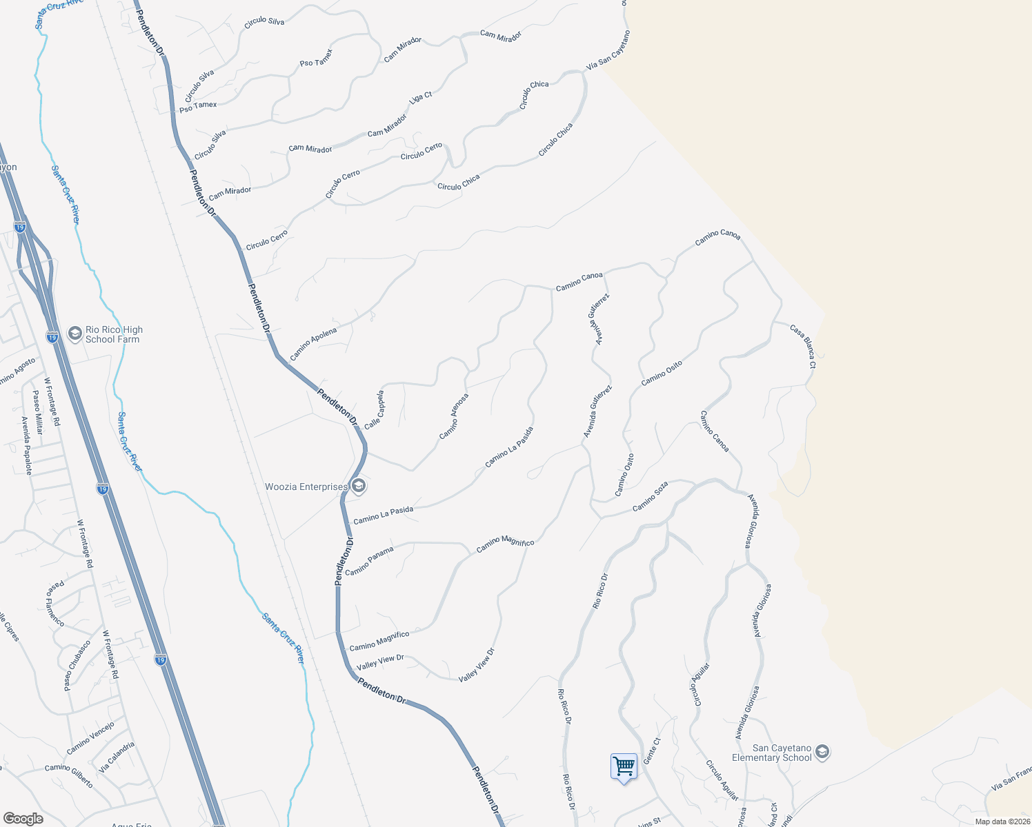 map of restaurants, bars, coffee shops, grocery stores, and more near 330 Camino La Pasida in Rio Rico