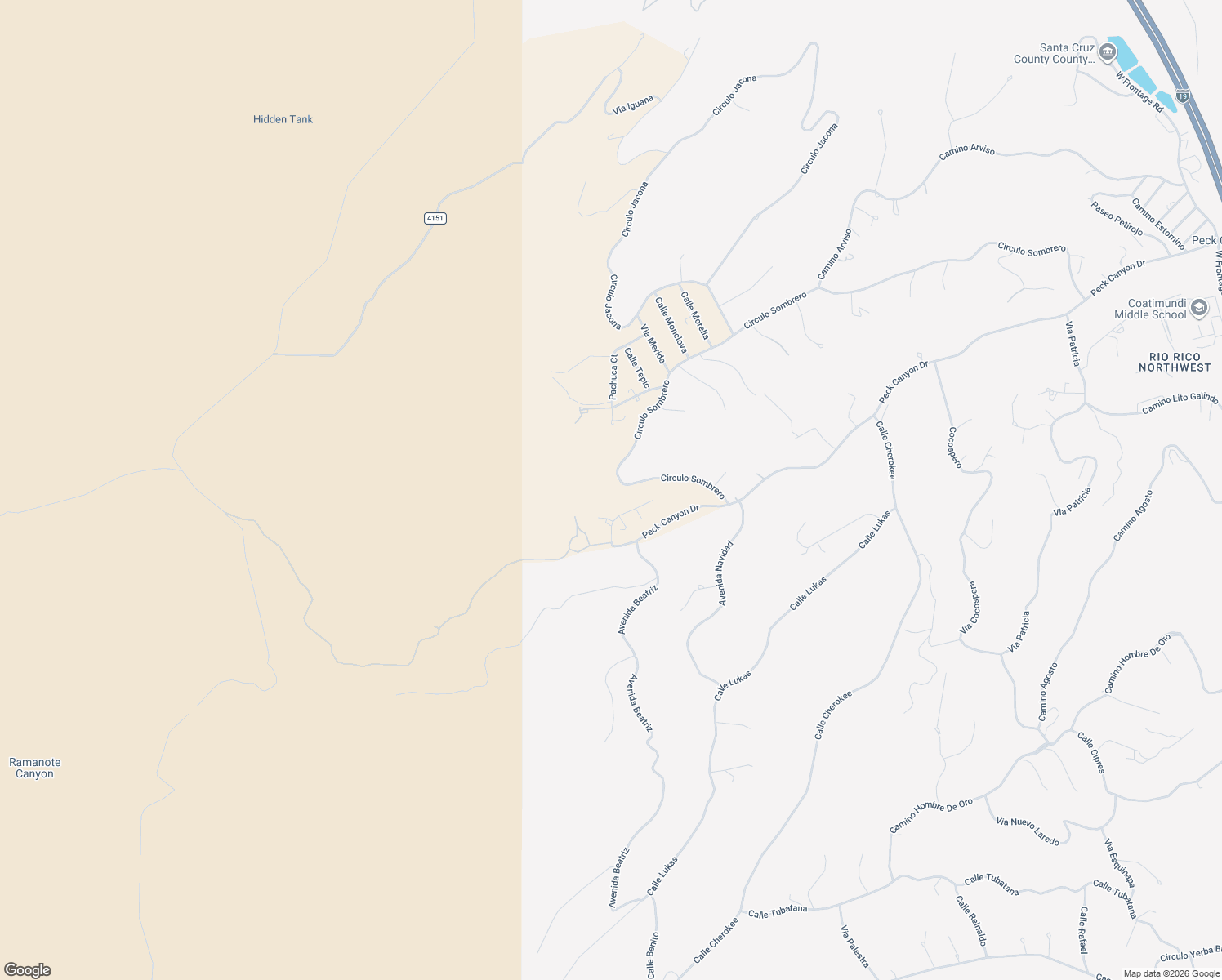 map of restaurants, bars, coffee shops, grocery stores, and more near 1378 Carolina Court in Rio Rico