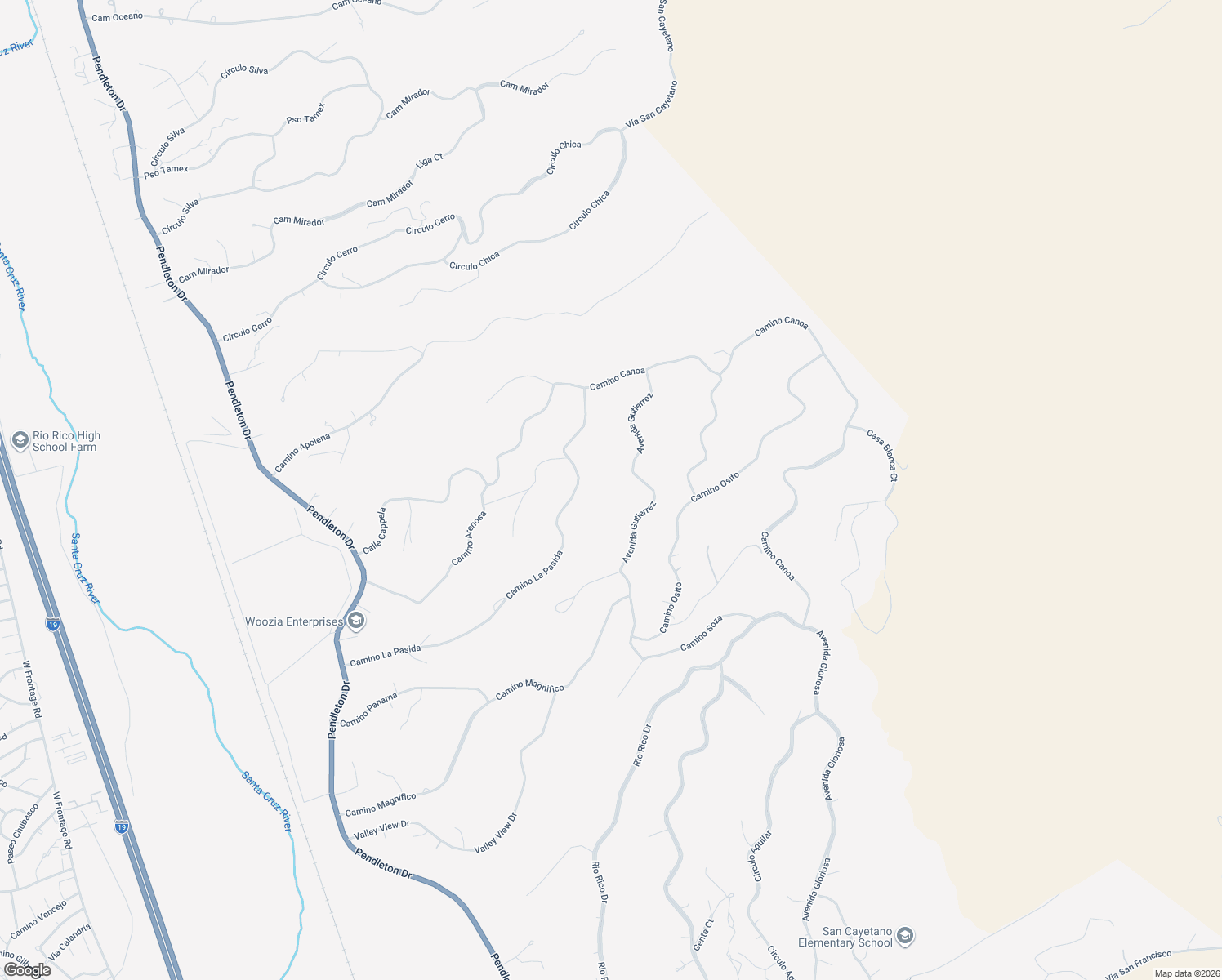 map of restaurants, bars, coffee shops, grocery stores, and more near 1344 Avenida Gutierrez in Rio Rico