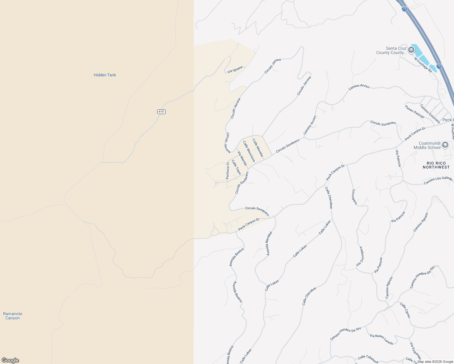map of restaurants, bars, coffee shops, grocery stores, and more near Calle Tepic in Rio Rico