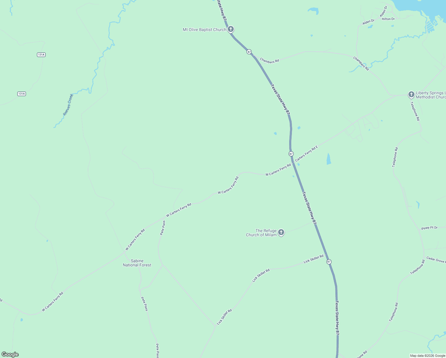 map of restaurants, bars, coffee shops, grocery stores, and more near in Milam