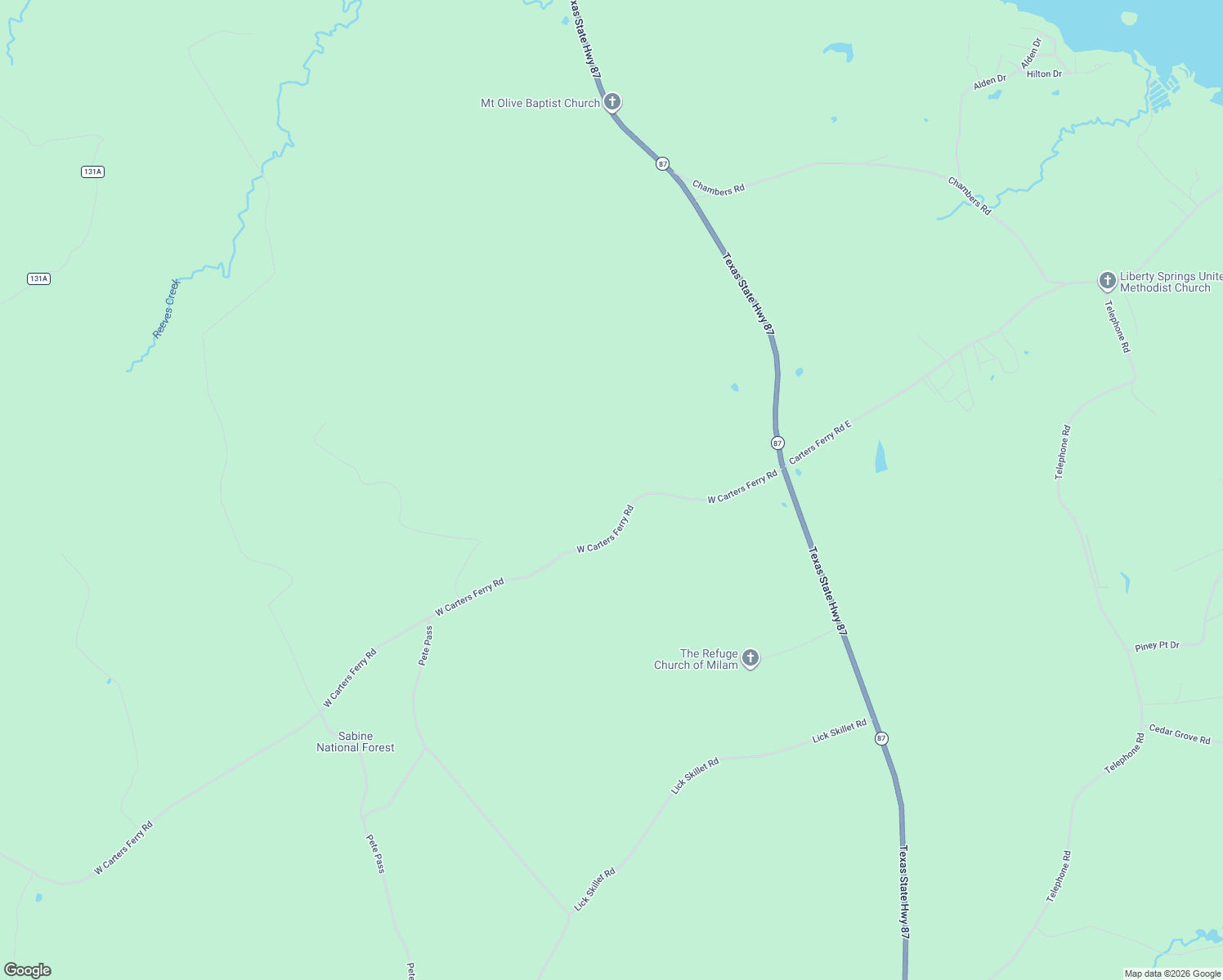 map of restaurants, bars, coffee shops, grocery stores, and more near in Milam