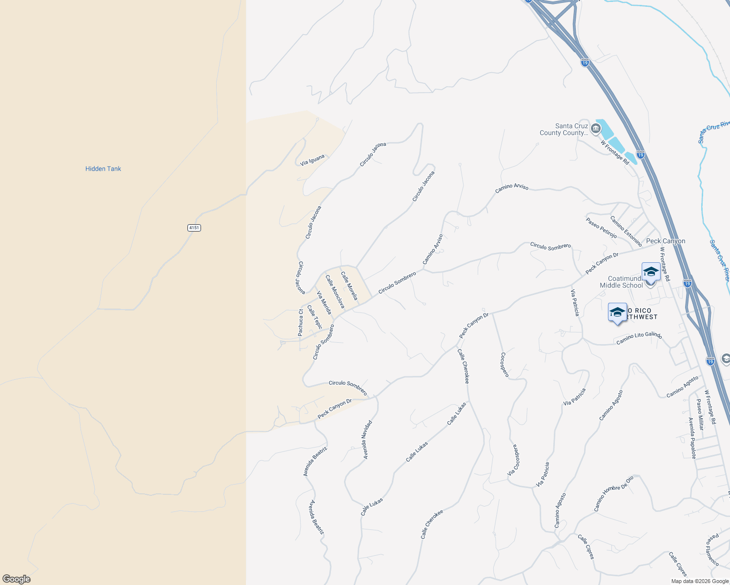 map of restaurants, bars, coffee shops, grocery stores, and more near 1503 Circulo Sombrero in Rio Rico