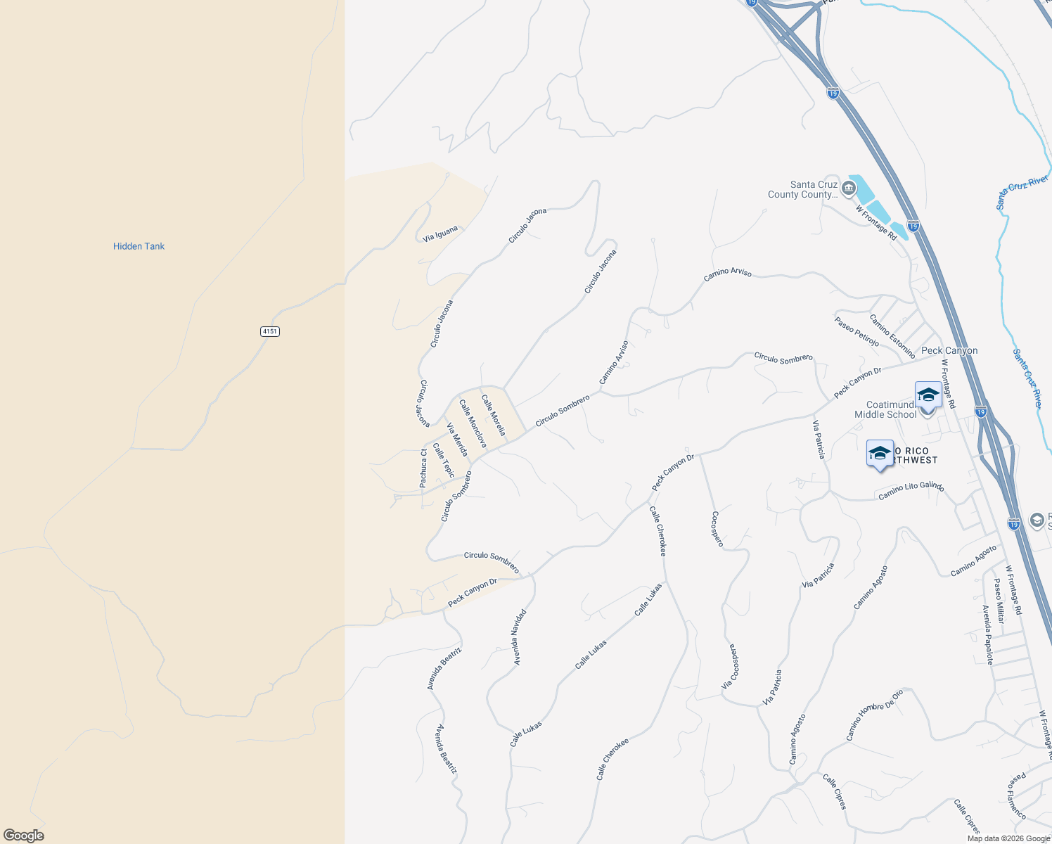 map of restaurants, bars, coffee shops, grocery stores, and more near 1503 Circulo Sombrero in Rio Rico